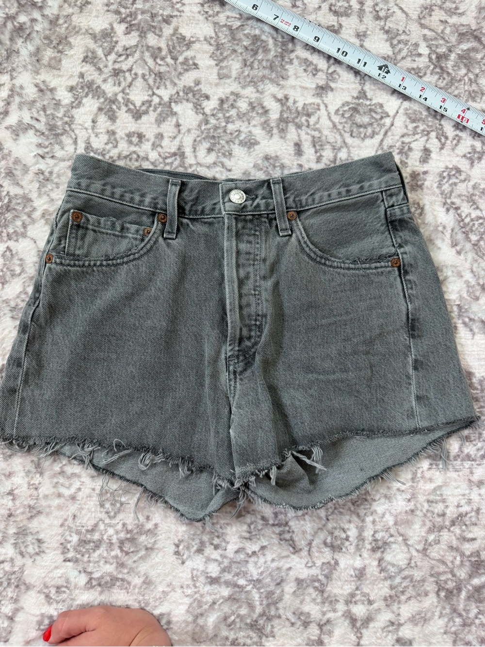 AGOLDE Gray Women's Size 24 Denim Cutoff Buttonfly Shorts
